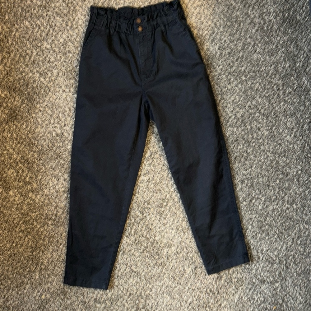 Black paperbag pants high waist size medium
